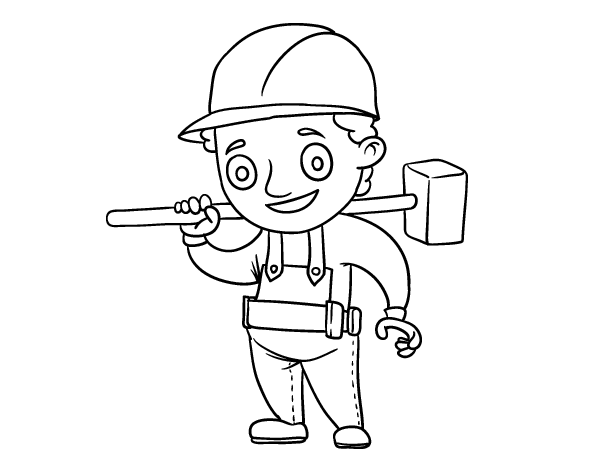 工头简笔画图片