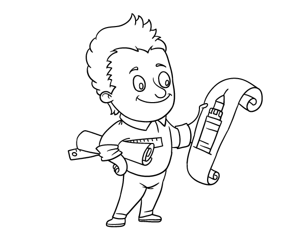 高级建筑师简笔画图片