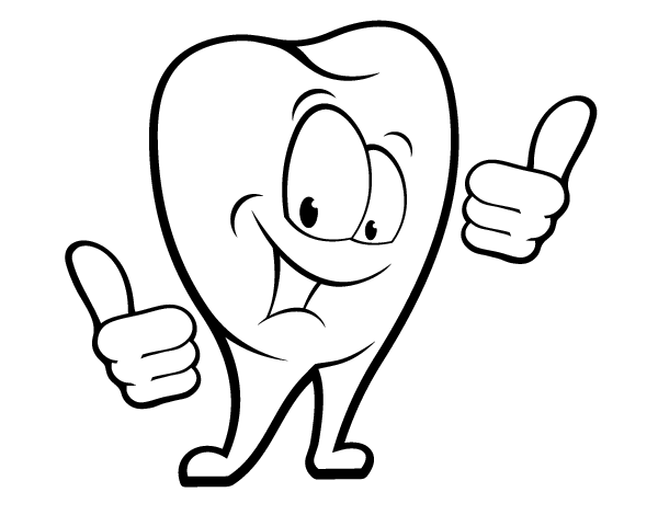 健康牙齿简笔画