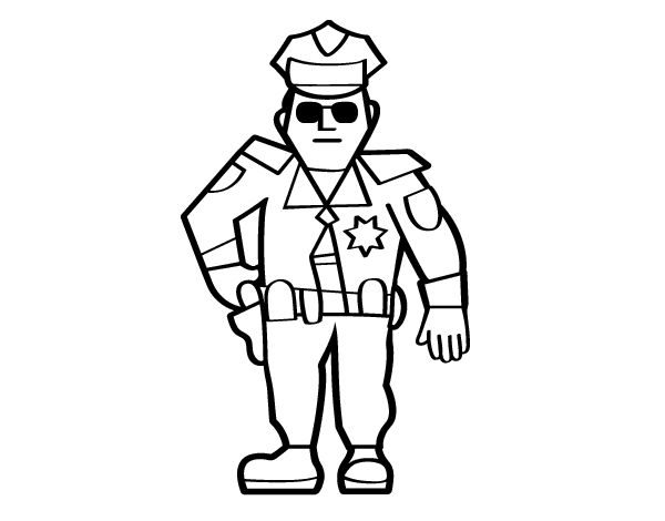 市政警察简笔画图片