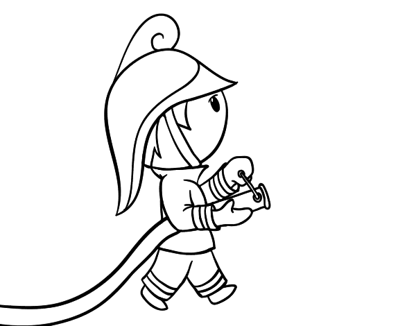 消防水龙头带简笔画图片
