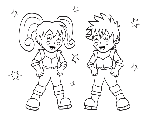 儿童宇航员简笔画