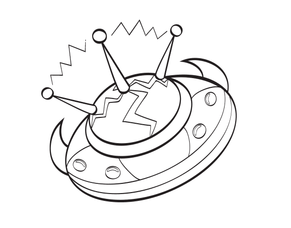 外星人飞船简笔画图片