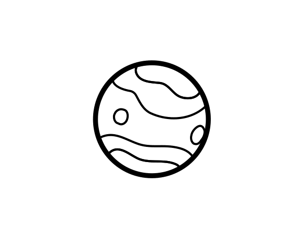 天王星行星简笔画图片