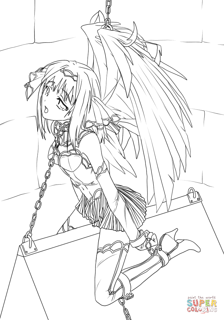 奴隶天使填色图片