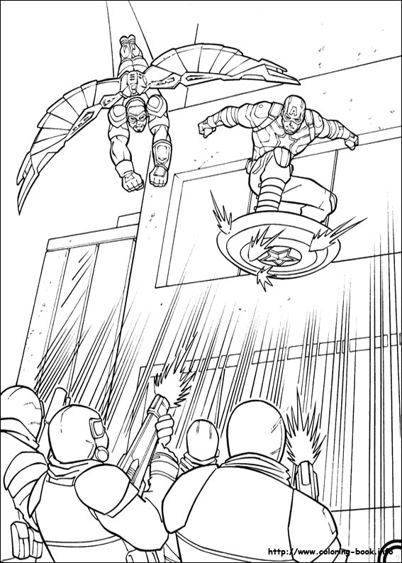 美国队长剧照线稿图片-1