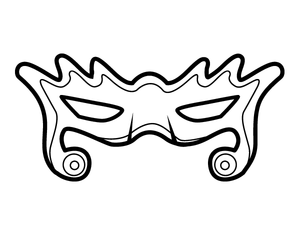 时尚的面具简笔画图片