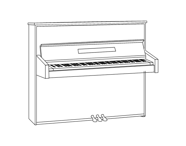 竖直的钢琴简笔画图片