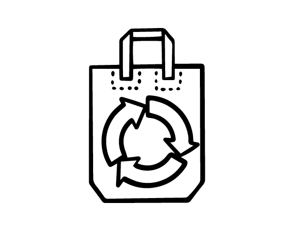再生纸袋简笔画图片