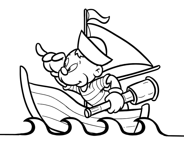 水手泰迪熊简笔画图片