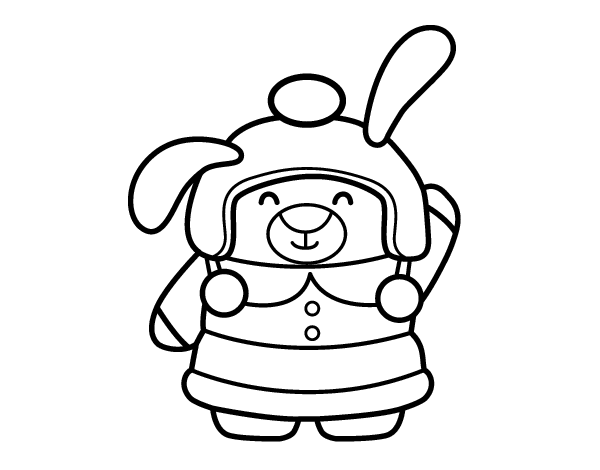 冬季兔子简笔画图片