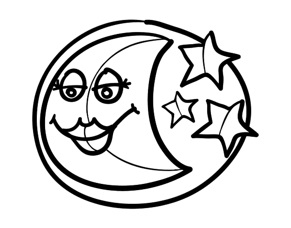 残月简笔画图片