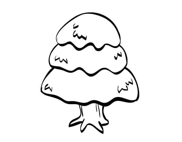 雪杉简笔画图片