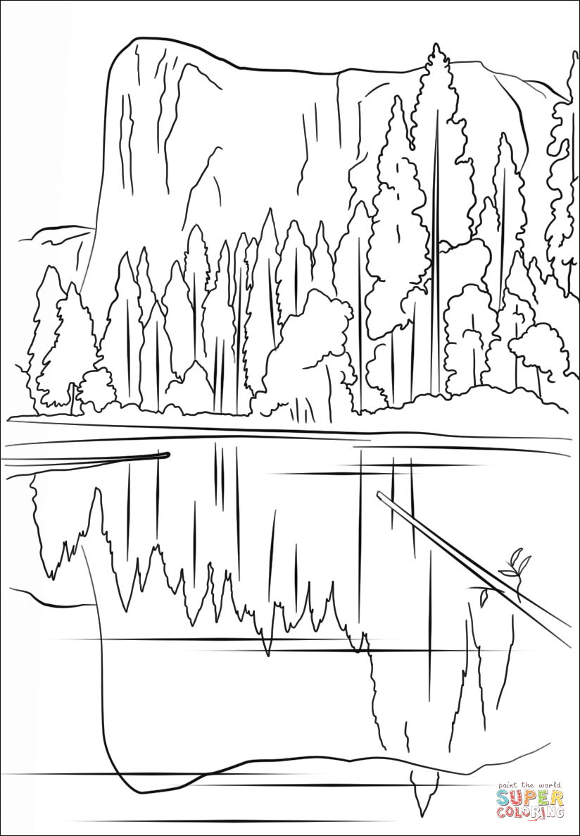 山水简笔画图片
