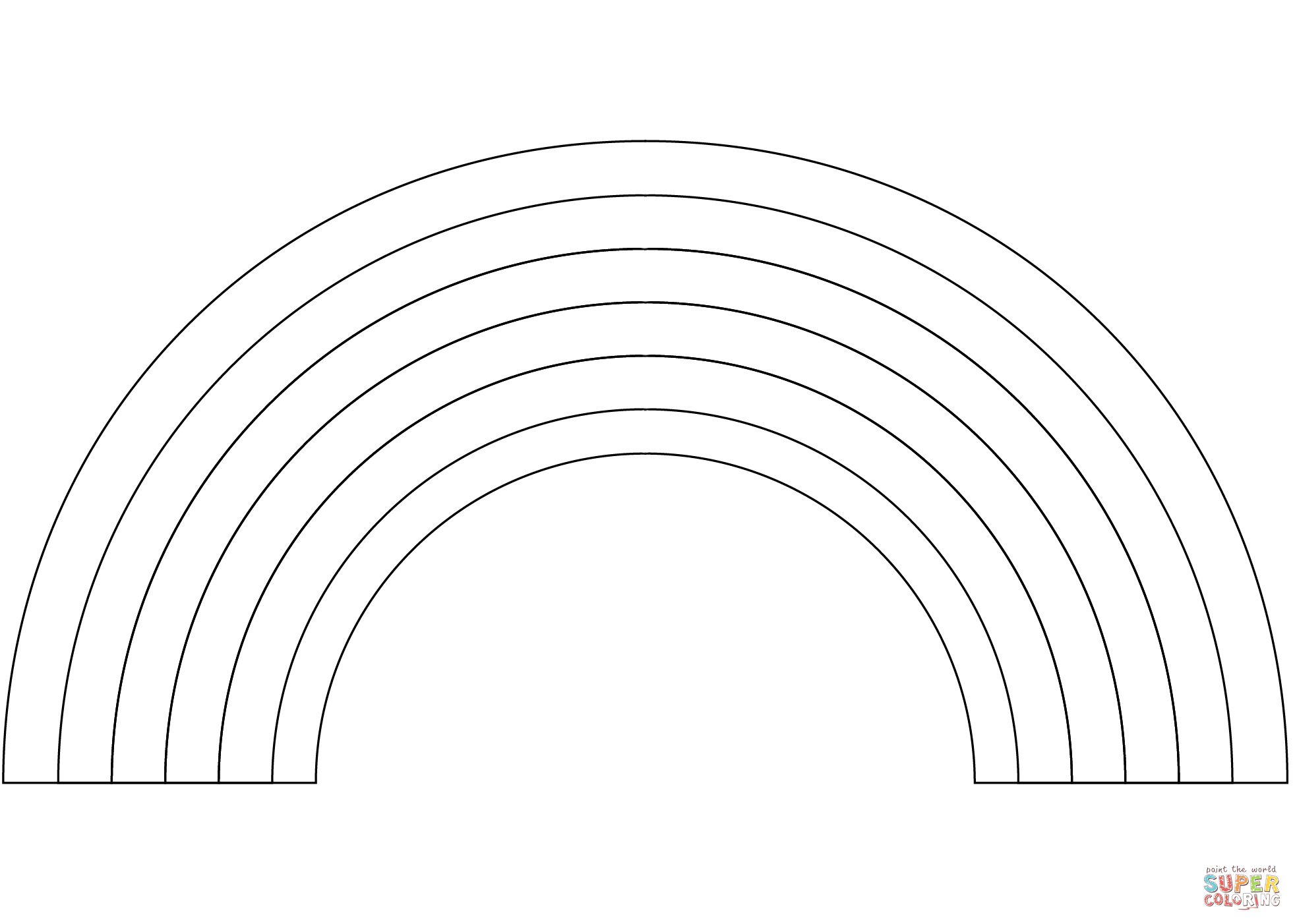 彩虹简笔画图片