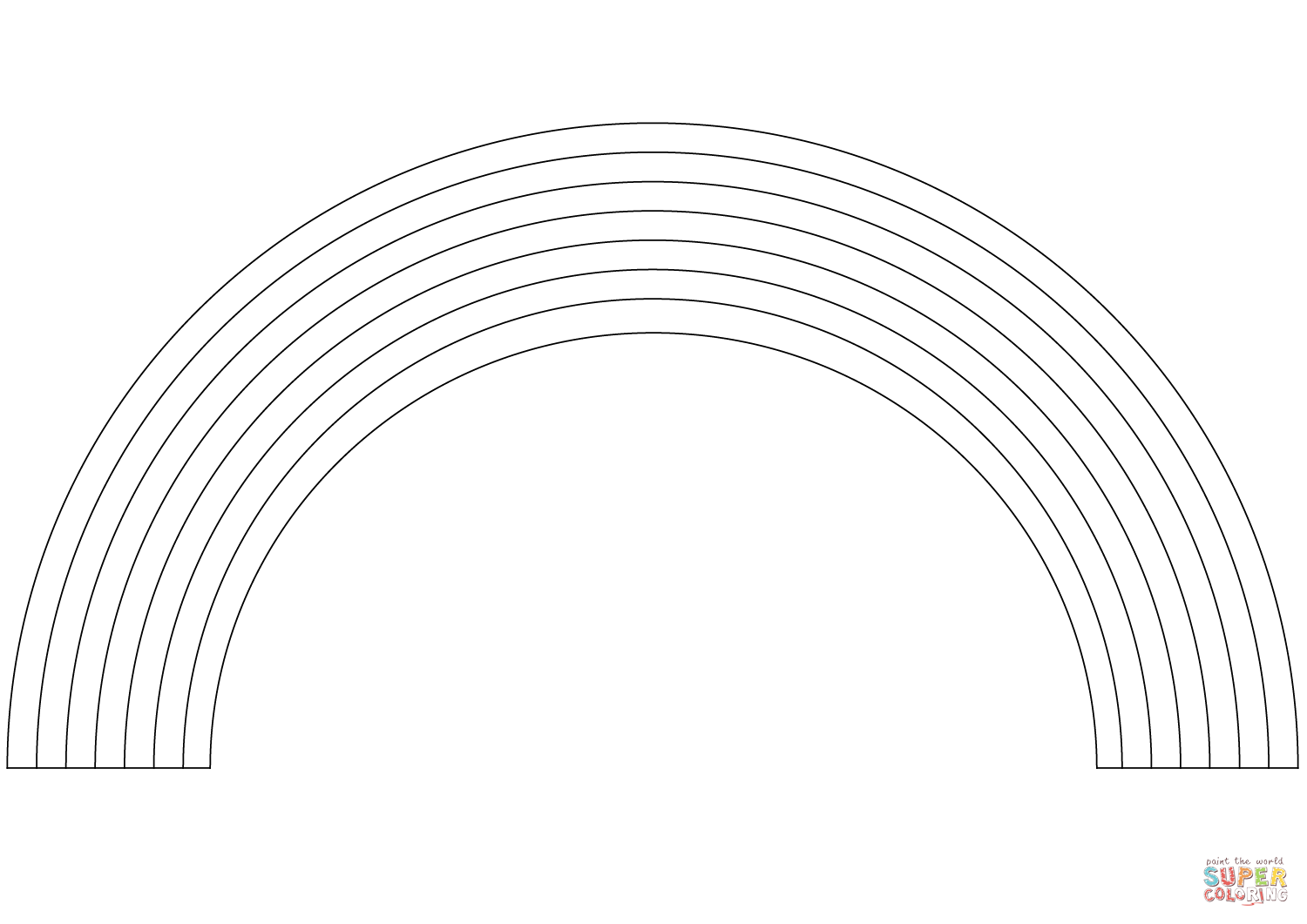 彩虹简笔画图片