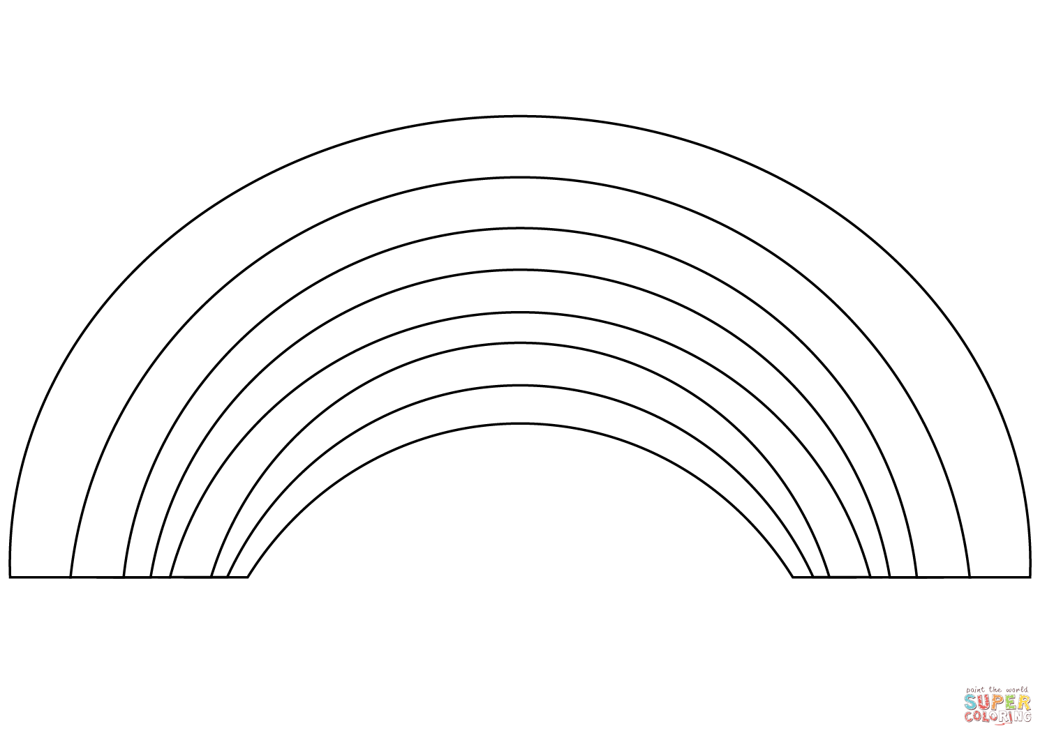 彩虹与彩页简笔画图片