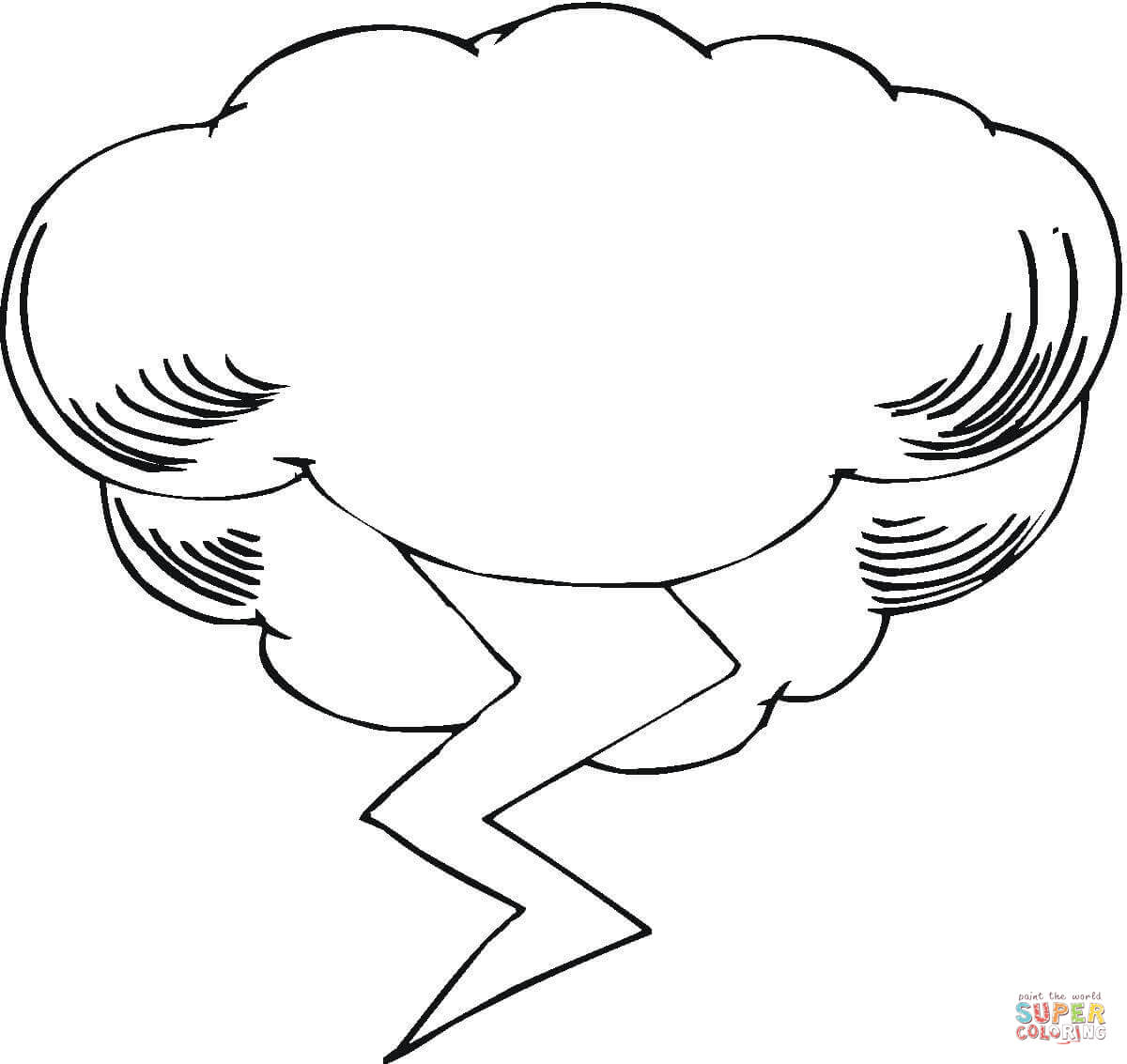 闪电简笔画图片