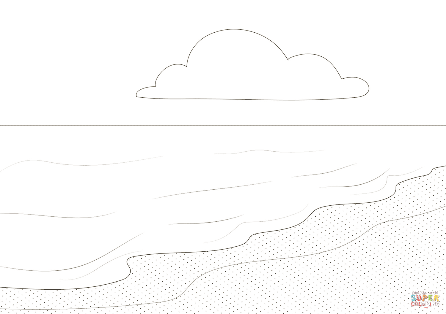 海滩简笔画图片