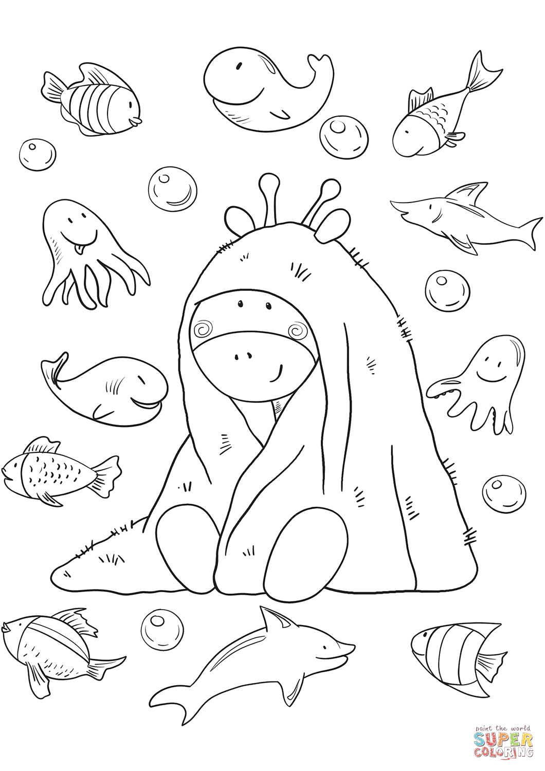 长颈鹿简笔画图片