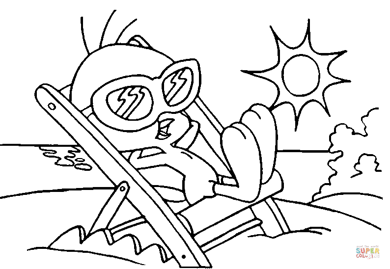 海滩上的崔弟鸟简笔画图片