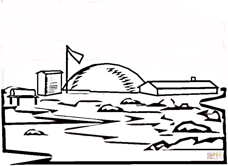 北极站简笔画图片