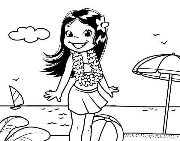 海滩上的女孩