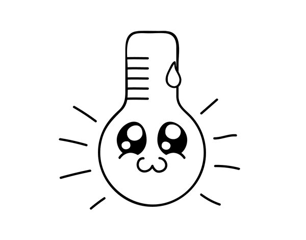 温度计填色图片