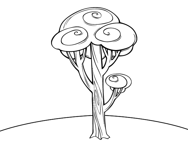 松木简笔画图片