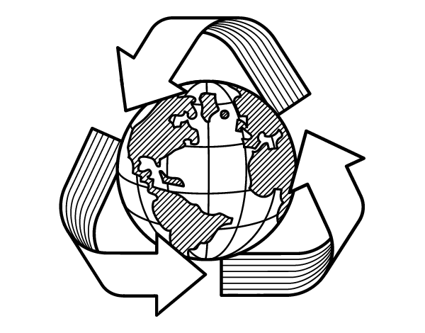 回收世界简笔画图片
