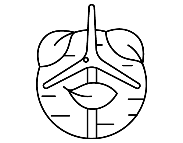 风能发电填色图片