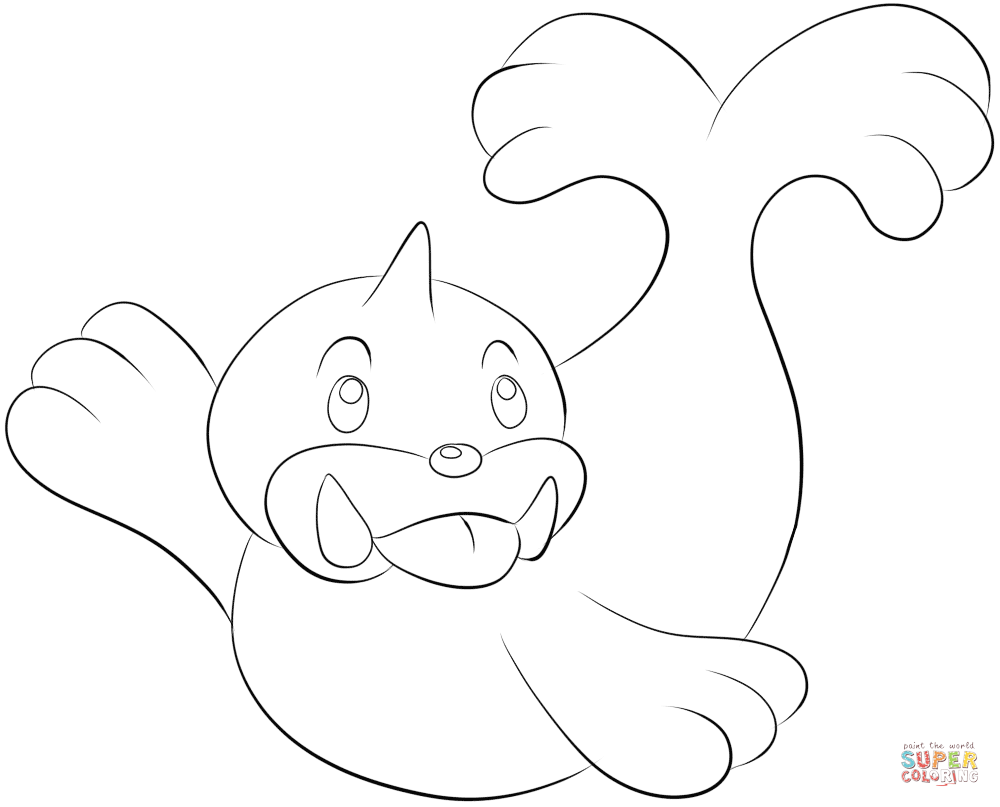 神奇宝贝中的小海狮线稿图片