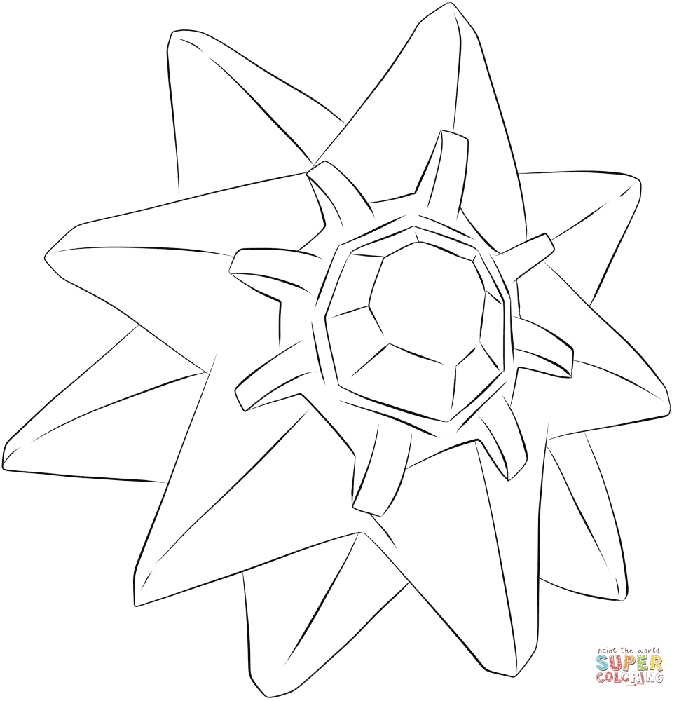 神奇宝贝中的宝石海星简笔画