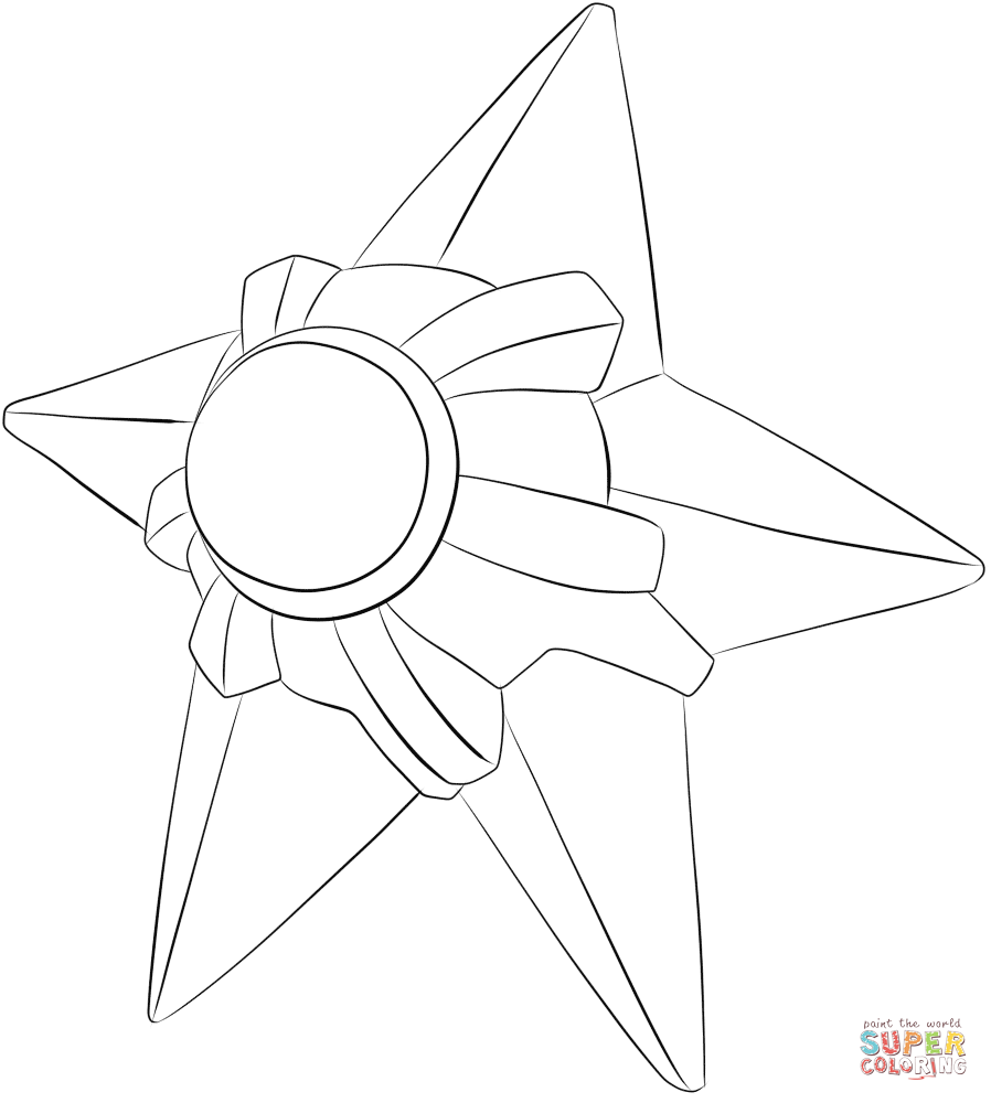 神奇宝贝中的星空彩页简笔画