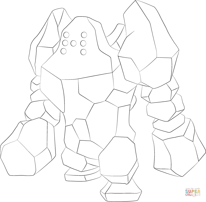 雷吉洛克动漫填色图片