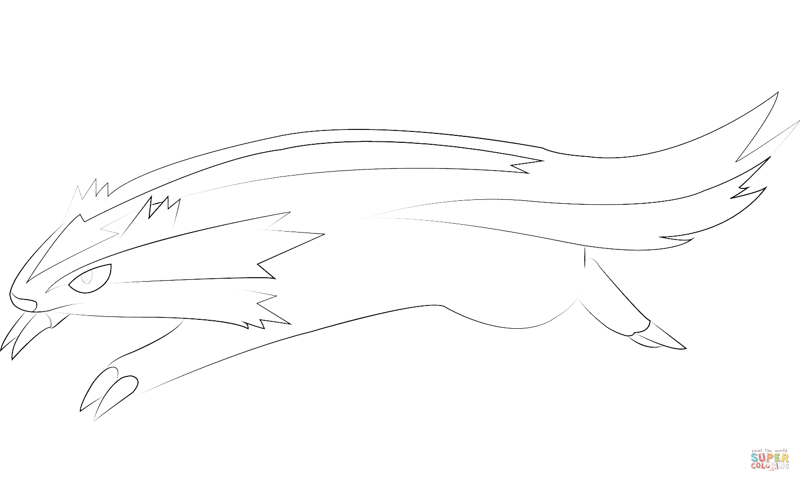 直冲熊动漫填色图片