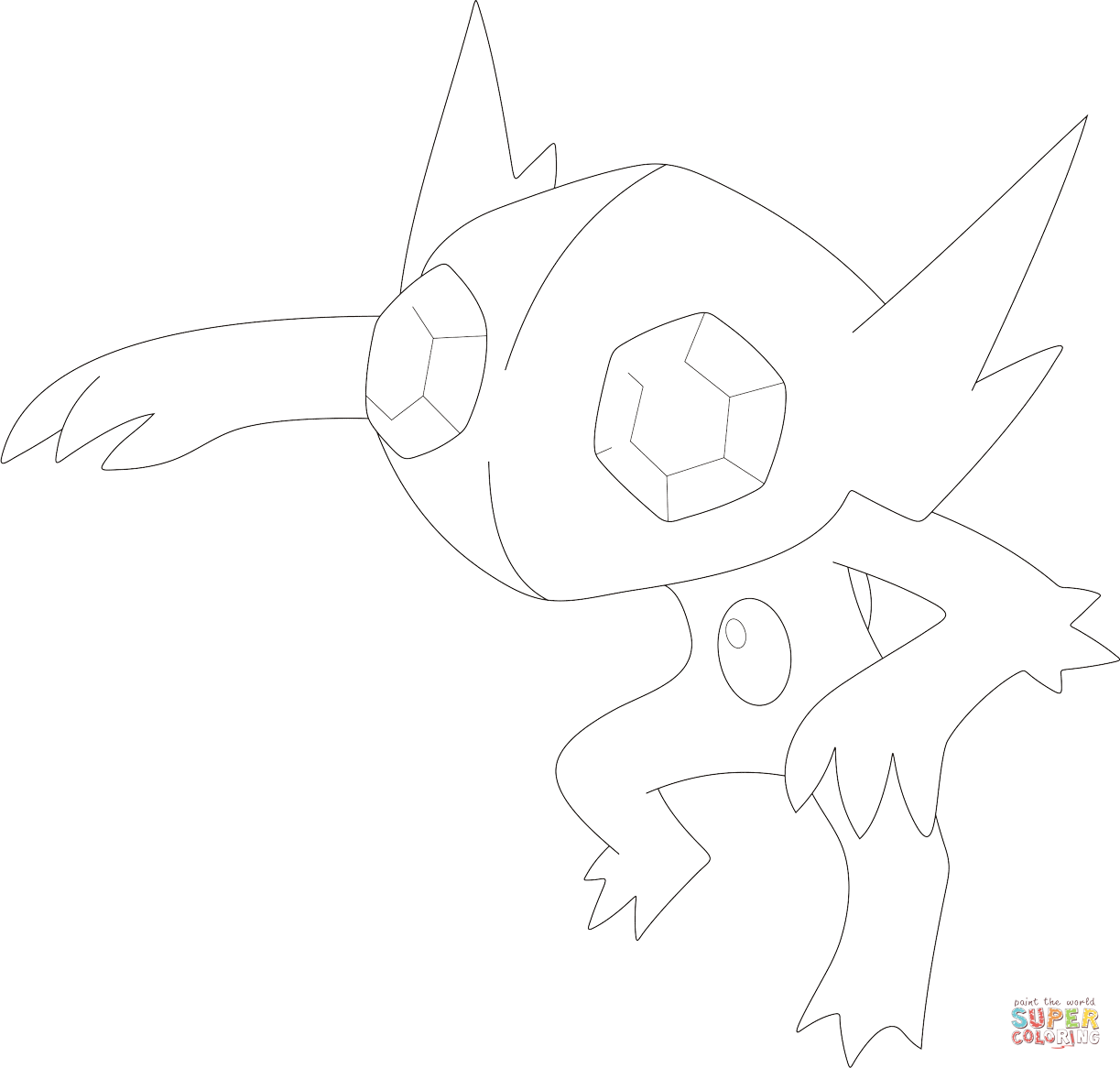 勾魂眼动漫填色图片