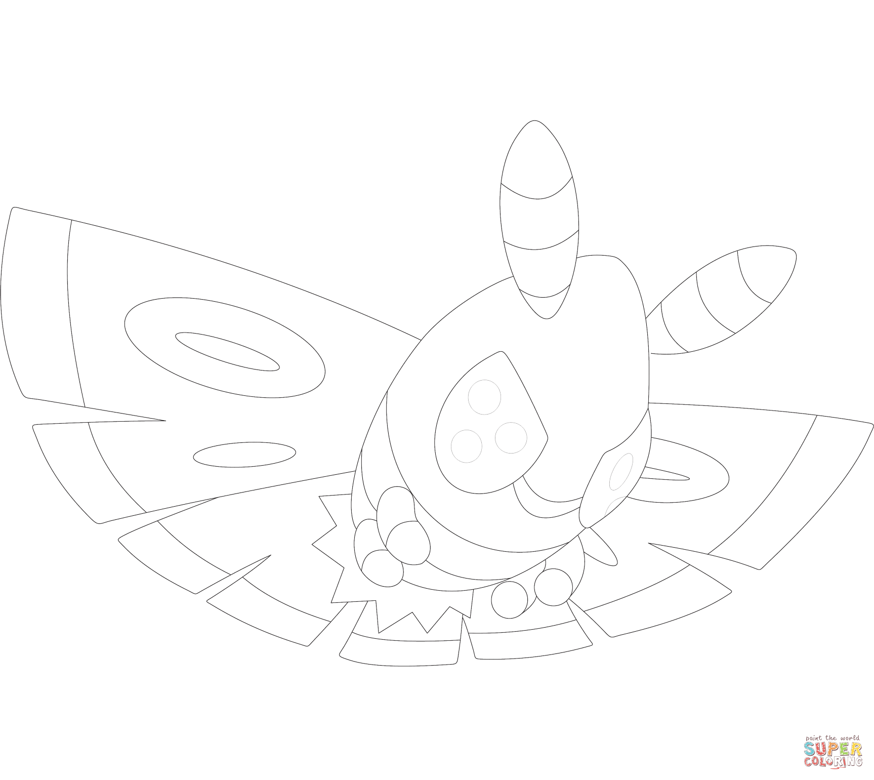 毒粉蛾动漫填色图片