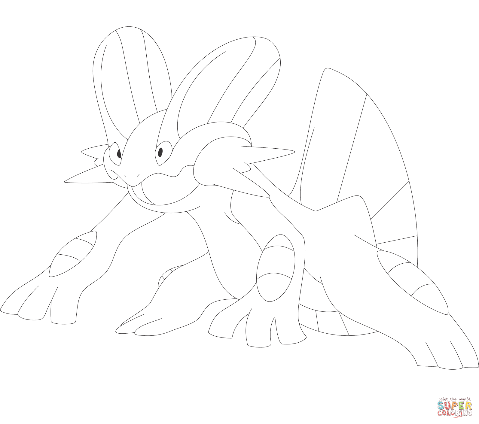 巨沼怪动漫填色图片