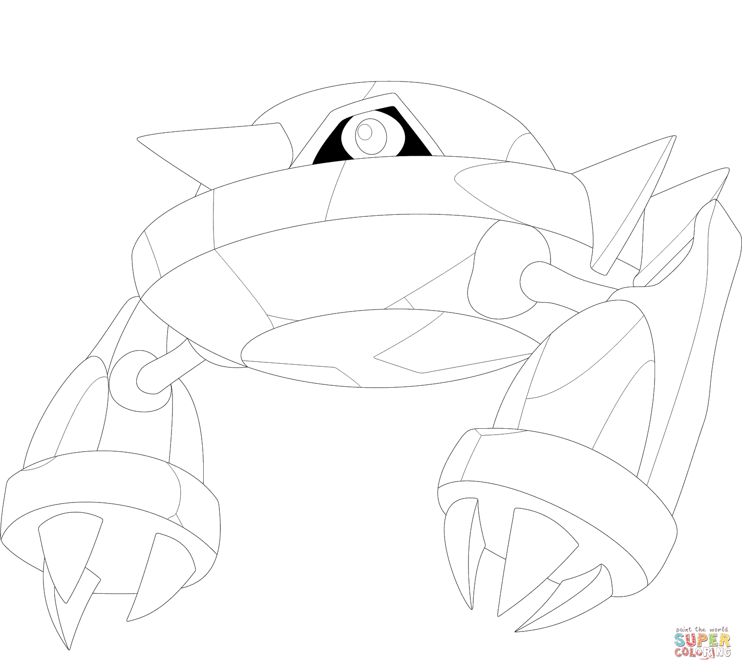 金属怪动漫填色图片