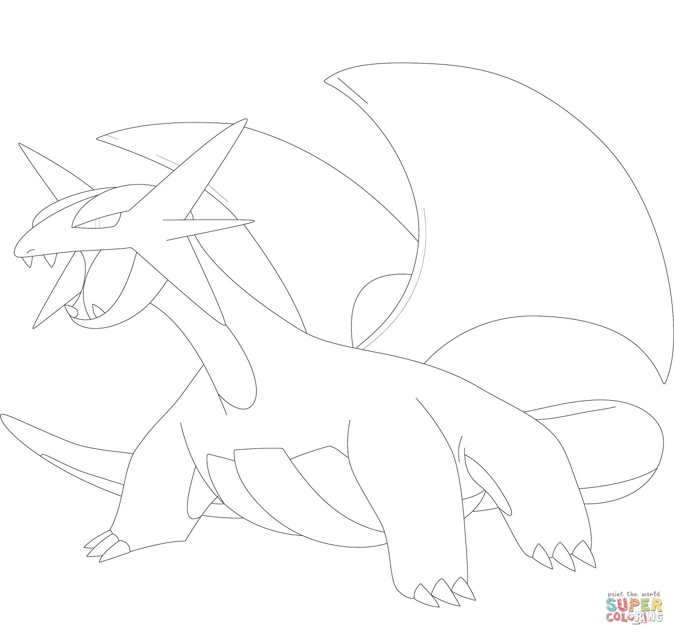 暴飞龙动漫填色图片