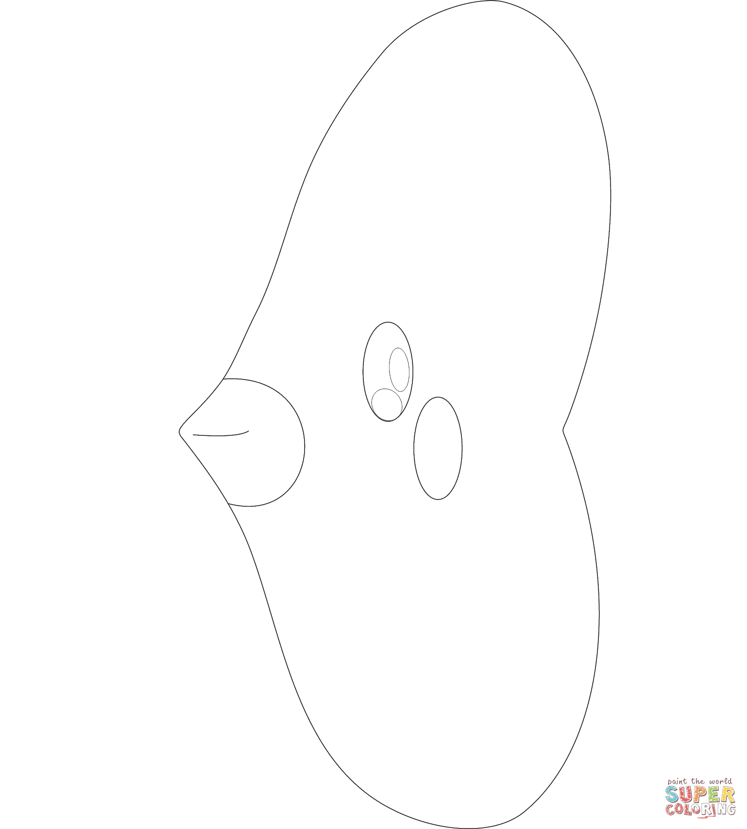 爱心鱼动漫填色图片