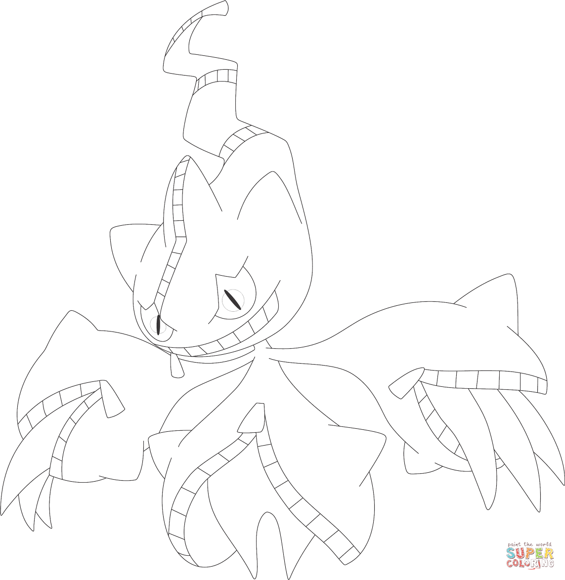 诅咒娃娃动漫填色图片