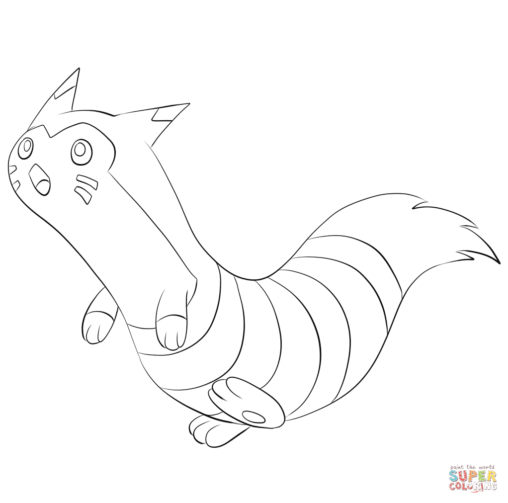 大尾立线稿图片