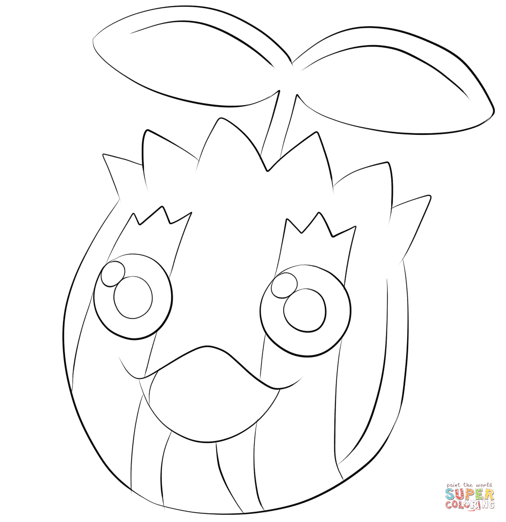 向日种子填色图片