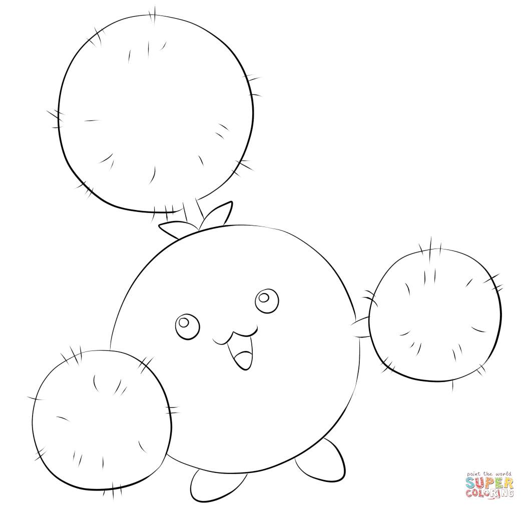 毽子棉填色图片