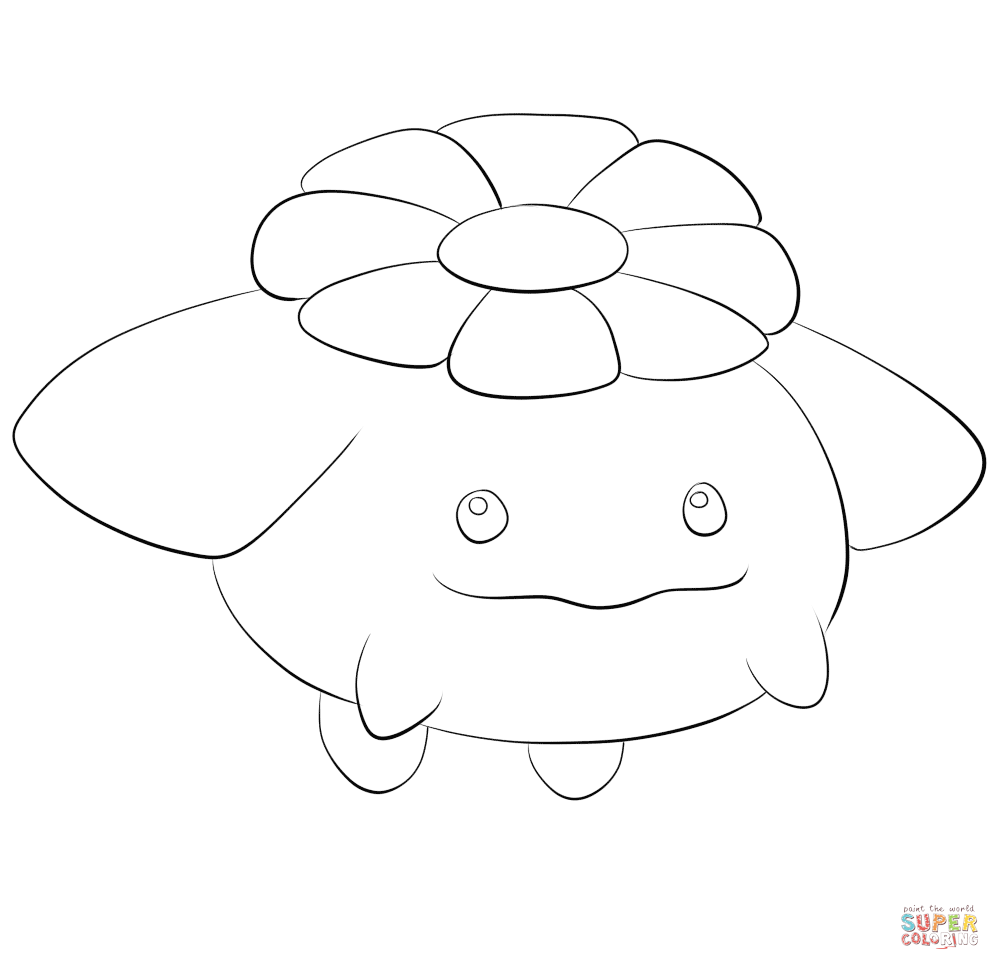 毽子花填色图片