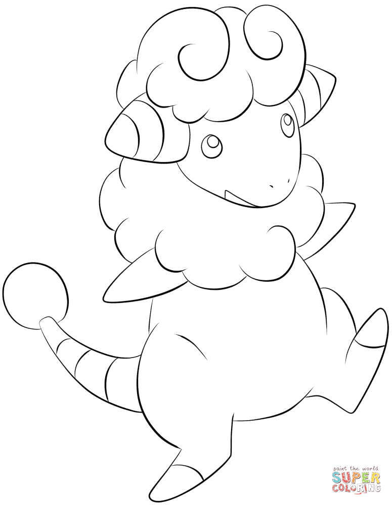 茸茸羊简笔画图片