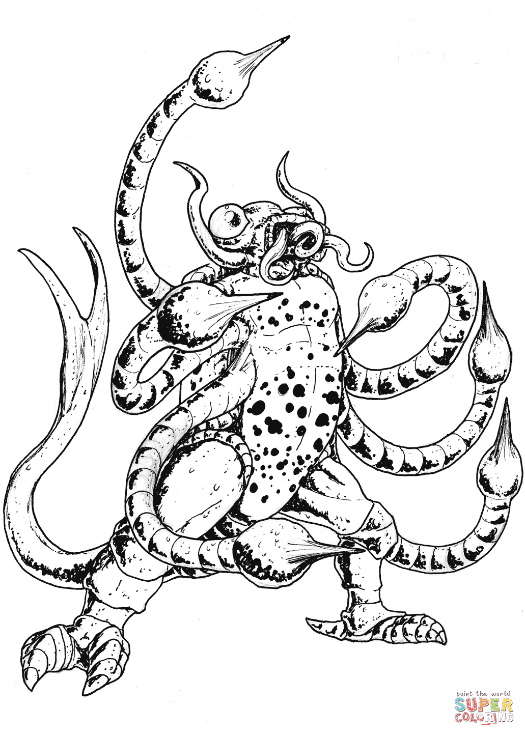 外星生物填色图片-9