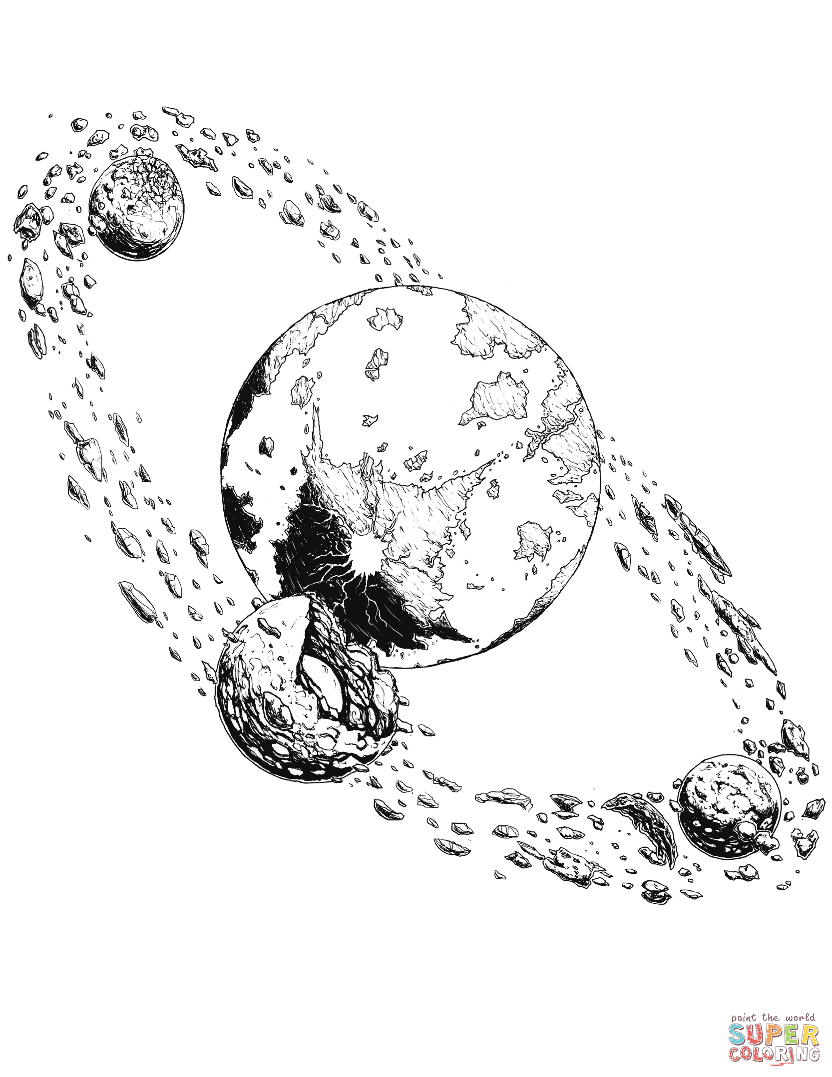 外星球填色图片